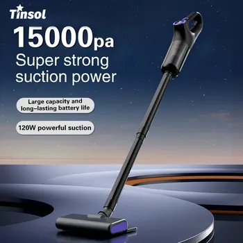 TINSOL 15000PA Cordless Vacuum Cleaner Portable Vacuum Cleaner High Suction USB Rechargeable Cordless Home Vacuum Cleaner 1