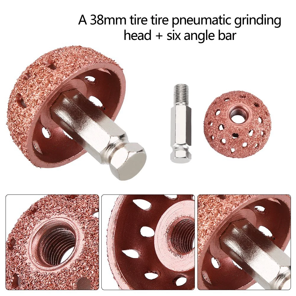 Grinding Tools 38mm Tire Repair Grinding Head Coarse Grit ing Wheel with Linking Rod Tire ing Wheel Repair Tools tire repair kit