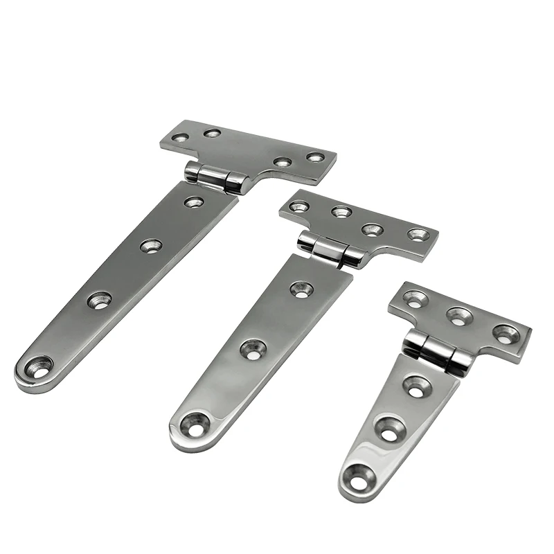 Marine Hardware Stainless Steel Casting Hinge Flat Hinge Cabinet Doors For Windows T-shaped Hinge Cast Strap Deck For Boat Hardware