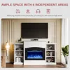 Electric Fireplace with 67" Mantel, Fireplace TV Stand with Storage Shelves, 23'' Multifunctional Fire Places Insert Heater. 5