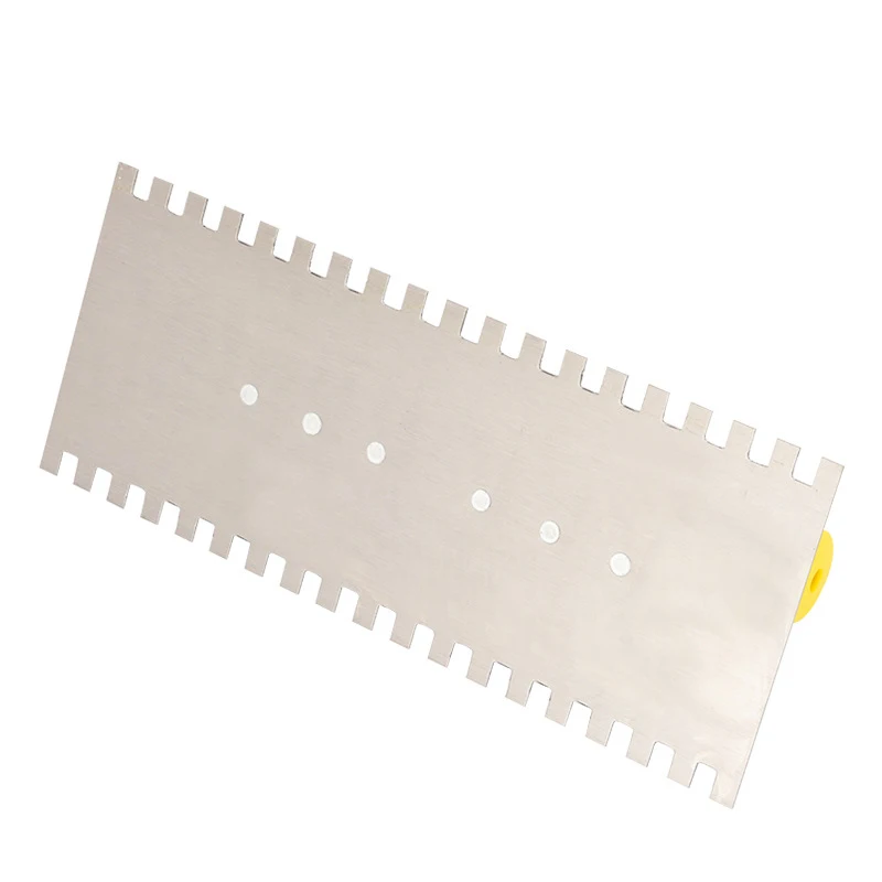 1Pc Stainless Steel Toothed Trowel Scraper Bricklayer Scraper Serrated Tile Tool Wall Painting Wall Scraping Tool putty knife scraper paint scraper