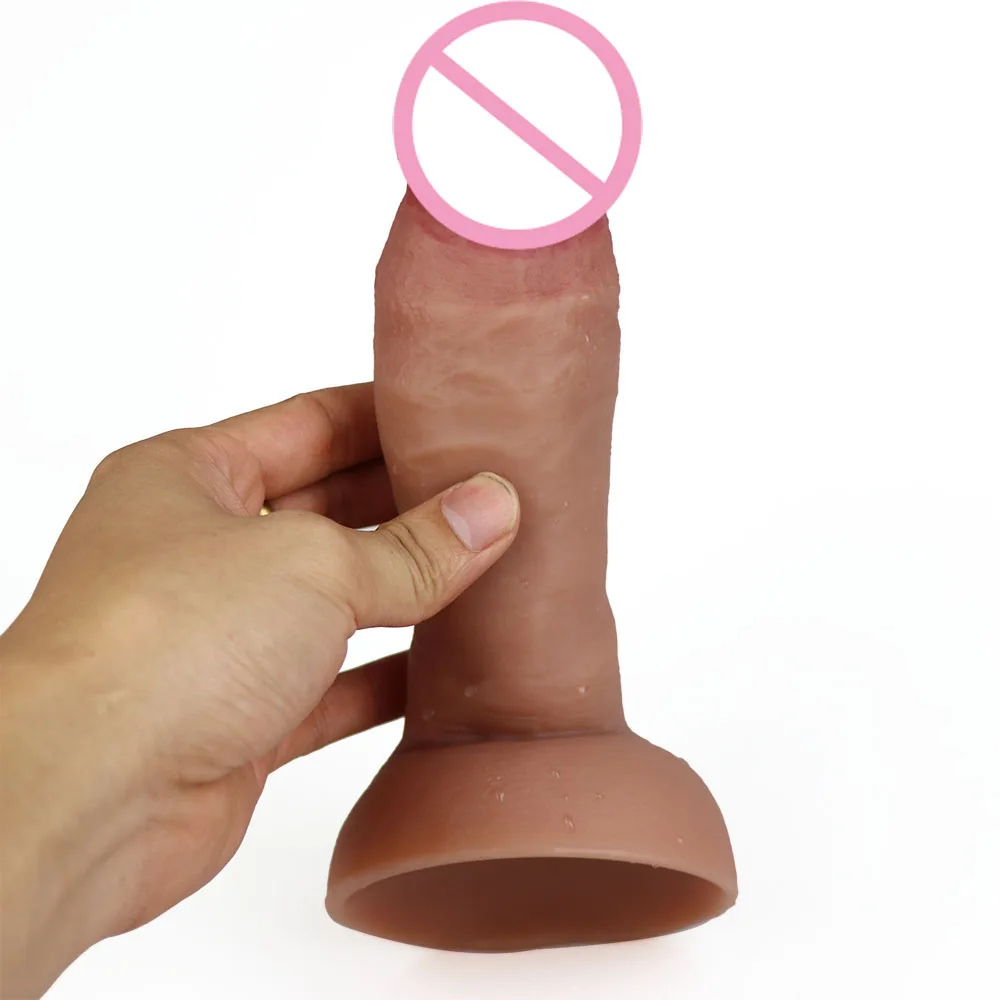 Skin Slicone Soft Suction Cup Big Huge Dildo Realistic Male Artificial Penis Dick Adult Sex Toys Women Strapon Dildos Products