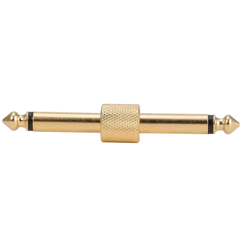 Triple Set Pedalboard Straight Connector Adapters - 1/4 Inch Male to Male Coupler Plugs