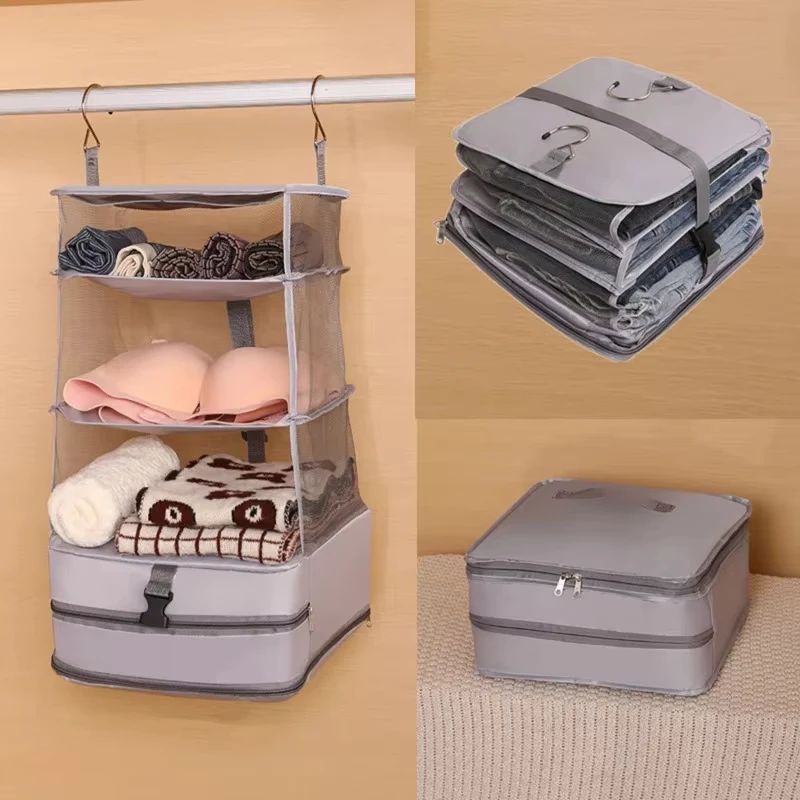 Travel Storage Bag Dormitory Wardrobe Hanging Multi Functional Clothing Underwear Socks Compression Bag
