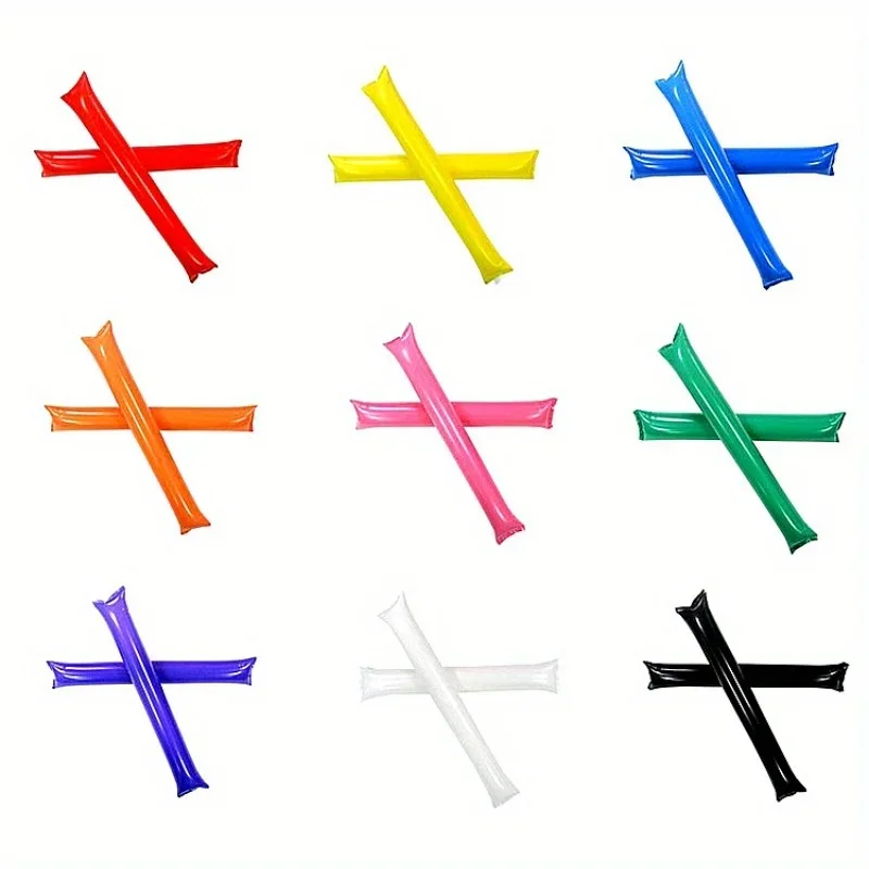2PC Cheerleaders Cheering Inflatable Baton Cheer and Shout Props Batting Baton Ball Game Cheering Encouragement Supplies Props