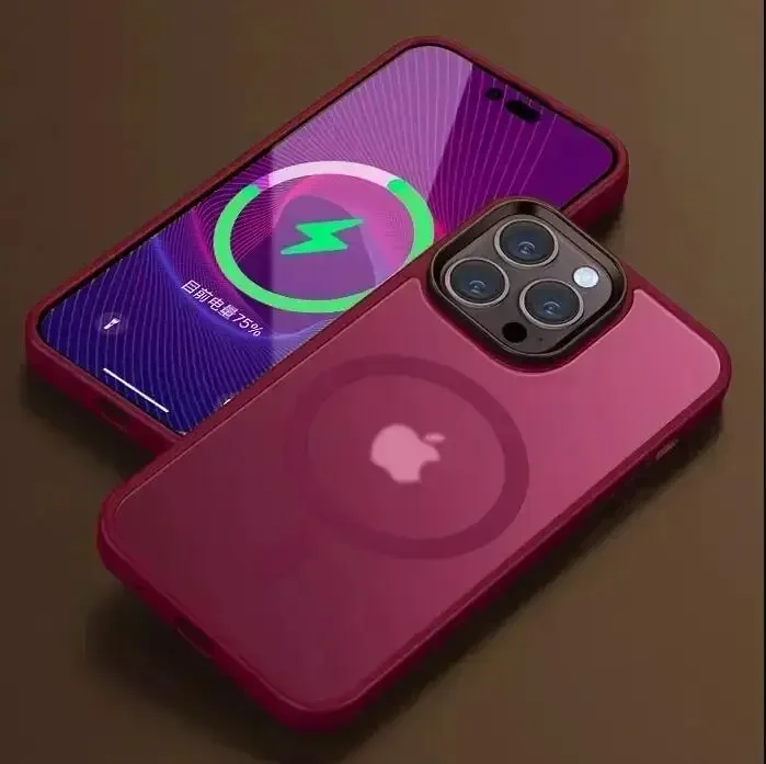 Matte Translucent Frosted Magnetic Phone Case - Hard Protective Cover