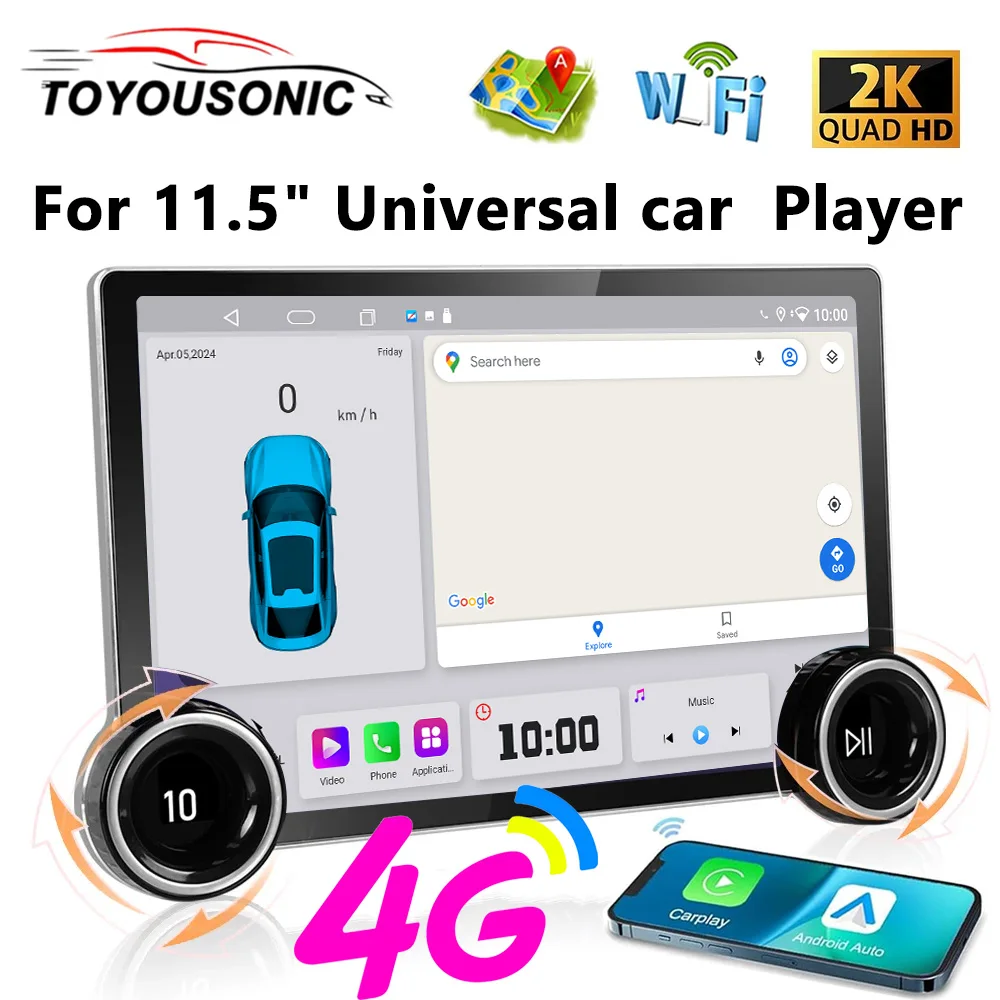 TOYOUSONIC-2Din-11-5inch-Carplay-Android-Auto-Touch-Screen-Car-Radio-4G ...