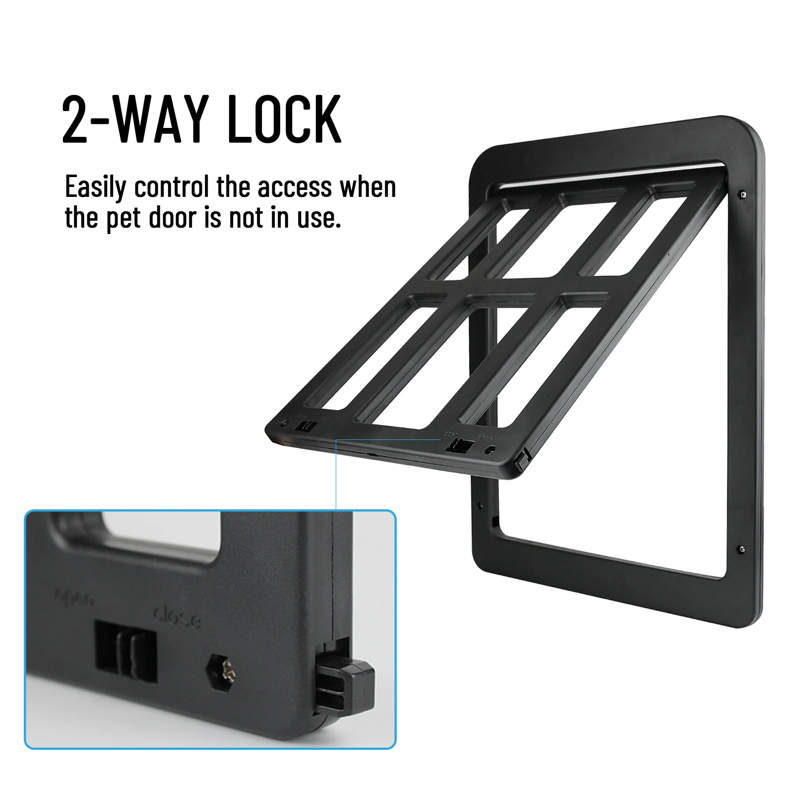 Pet Screen Door Windows Dog Cat Flap Door In Out 2-Way Locking Pets Puppy Small Dogs Cat Hole Mosquito Mesh Easy To Install