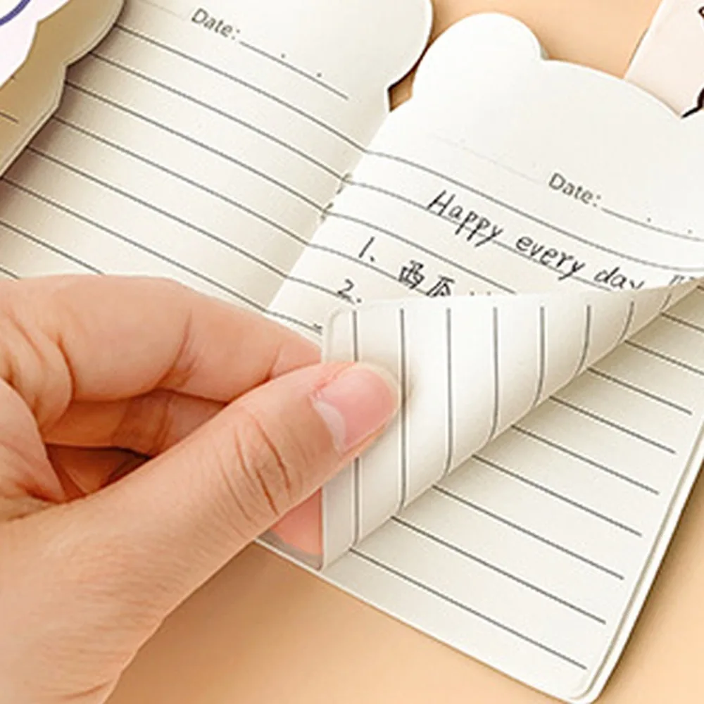 10 pz/pacco Notebook Portatili Kawaii Notebook Foderato Diario di Carta Mini Blocco Note Carino Piccolo Cartone Animato NoteBook Per Bambini - immagine 3