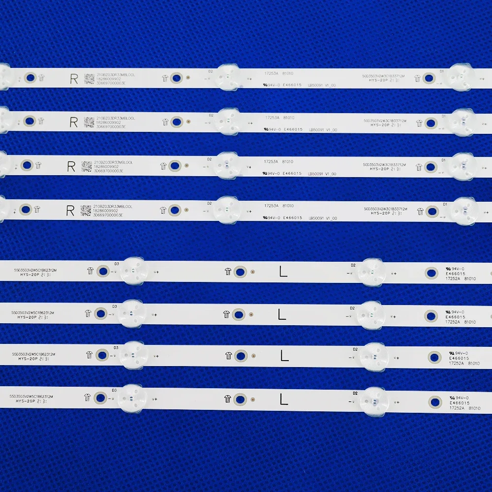 New 8pcs LED bar For sharp LC-50LB601U NS-50DF710NA19 LB50091 V1_00 V0 LB-PM3030-GJBBY504X8ABL2-L/R-T