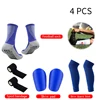 4 PCS Football Accessories Men Women Non-slip Sports Football Socks Bandage Shin Guards Elastic Socks Cover 3