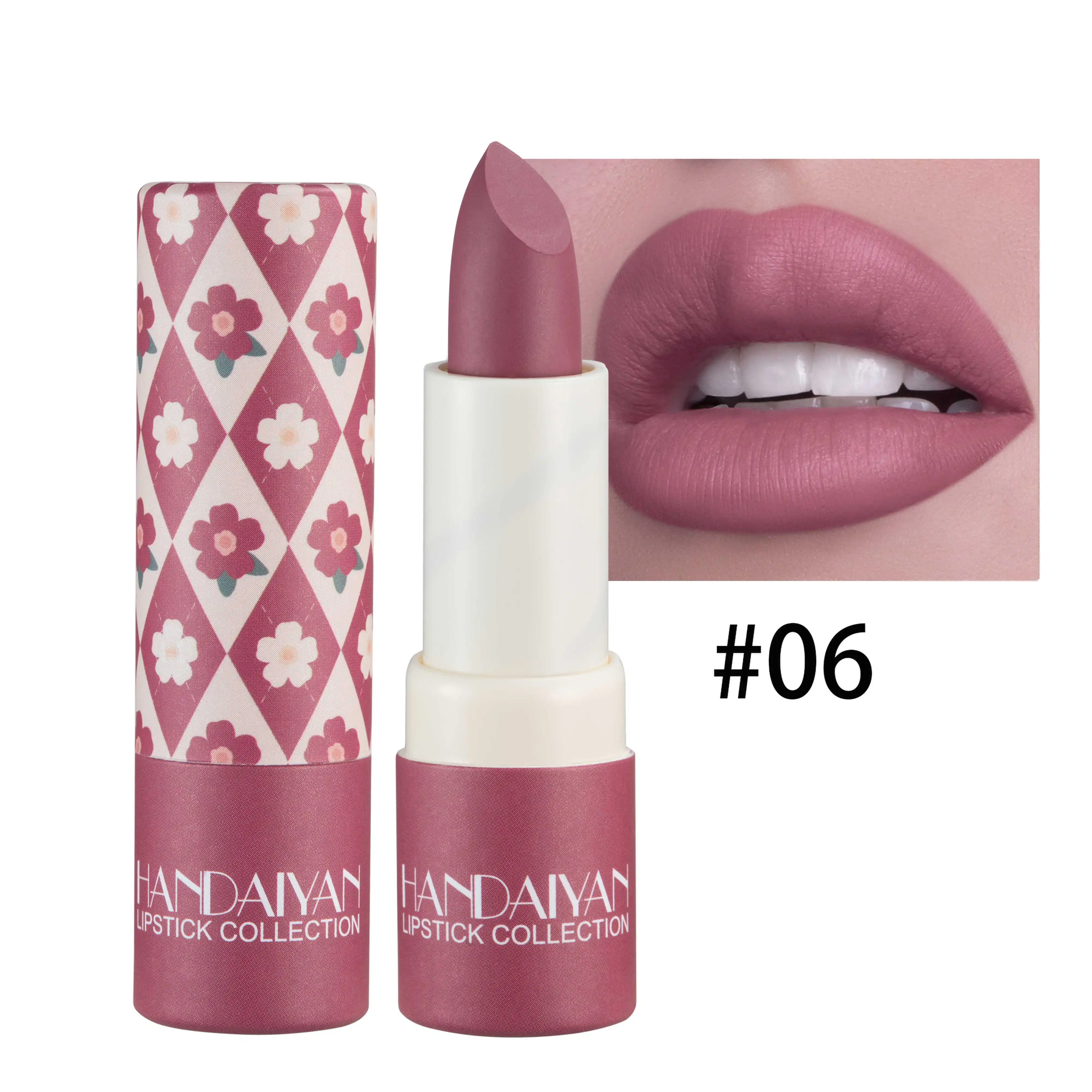 thumbnail image 1 of Matte Nude Lipstick, Bold & Intense Nudes Paper Tube Lipsticks Smooth Velvety Lip Gloss, Non-Stick Nude Lip Stick, 1 of 5