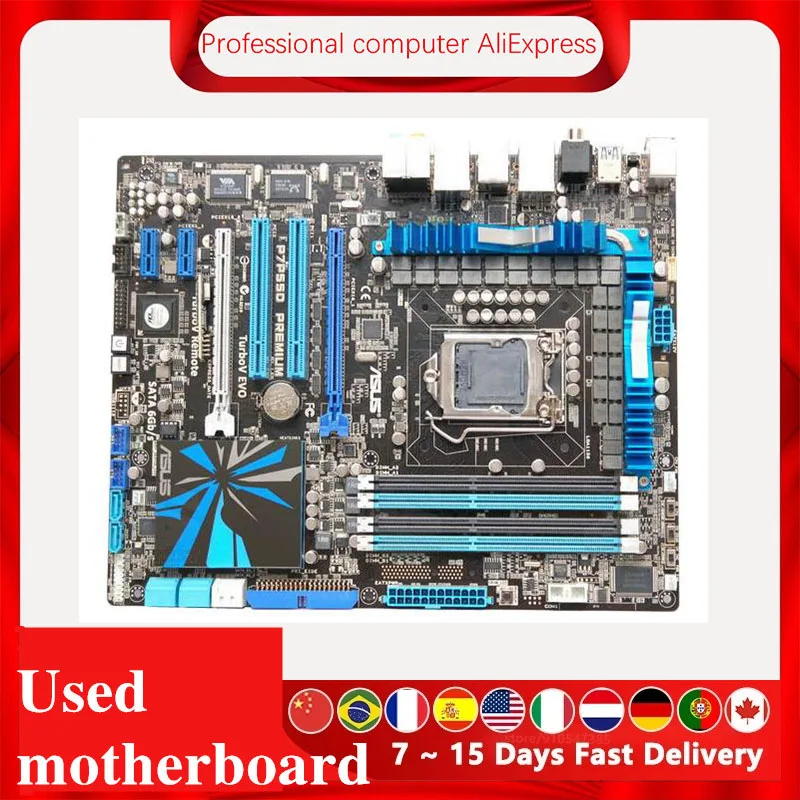 For Asus P7p55d Premium Motherboard Lga 1156 Ddr3 16gb For Intel P55