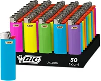 ABS Material Silver Easy To Use BIC Lighter, Size: 7.5 1