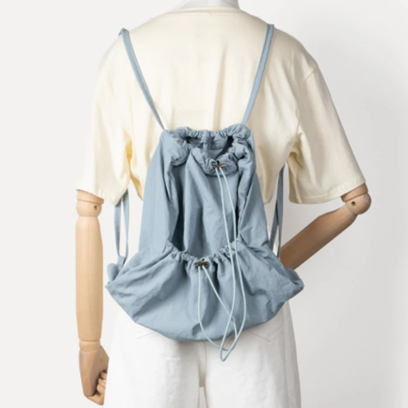 

Chikage Harajuku Style Casual Neutral Bag Lightweight Texture Women's Bag Feeling Breathable Nylon Shoulder Backpack