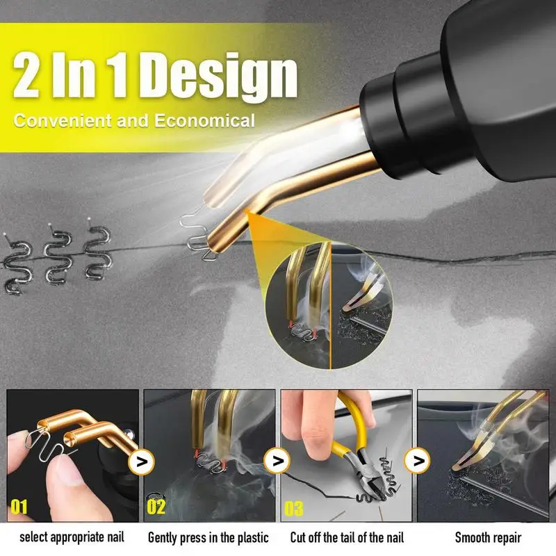 

Portable Car Bumper Soldering Iron Welding Repair Kit Plastic Heat Iron Welding Machine Repairing For Car Bumper For SUV RV
