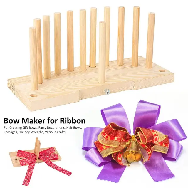  SPANSEE 2 PCS Bow Maker, Bow Maker For Ribbon, Bow Maker  Tool For Crafts, Hair Bow Maker, Wooden Bow Maker Templates, Creating Gift  Bows