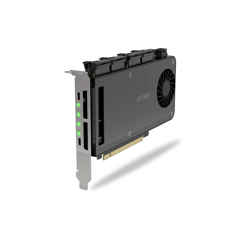 4-Disk M.2 NVMe hard disk box PCIe5.0 adapter card can extract MB204MP-B/1B