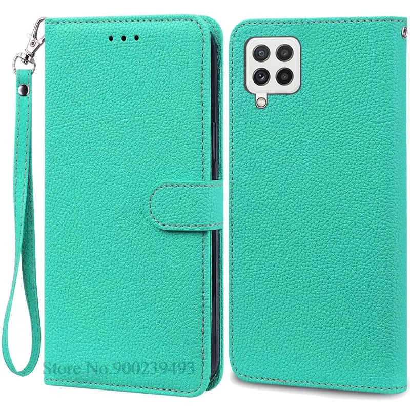 Leather Wallet Flip Case Soft Silicone Cover for Samsung Galaxy M32 - Stylish Protective s