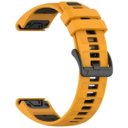 Versatile Silicone Strap for Sport Watches - Quick Fit (Orange black)