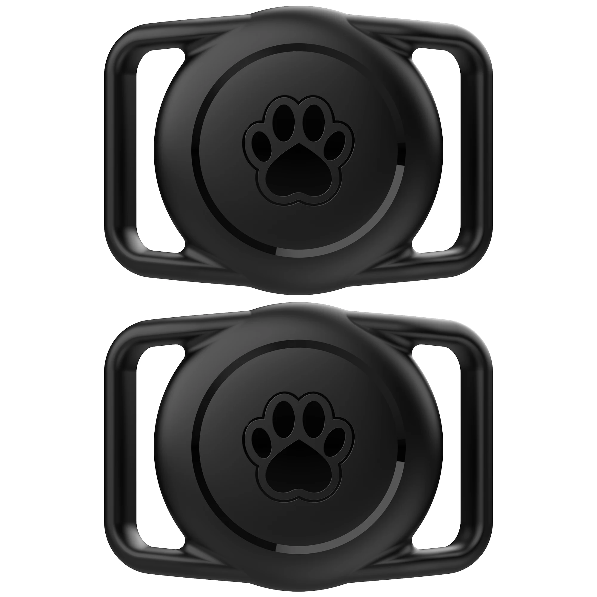 2pack Airtag Dog Collar Holder Waterproof Silicone for Apple AirTags Case Durable&Lightweight Air Tag Case for Pet Cat Collar