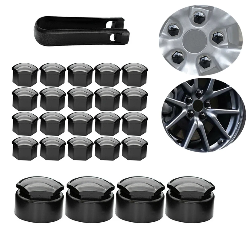 

24Pcs Car Wheel Nut Cap Anti-Rust Auto Hub Screw Protection Covers For Opel For BMW Car Tire Screw Cap Nut Bolt Covers 17MM
