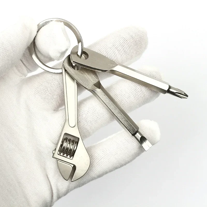 Premium Stainless Steel Keychain Multitool - Compact Wrench, Screwdriver, and Repair Kit for Everyday and Outdoor Adventures