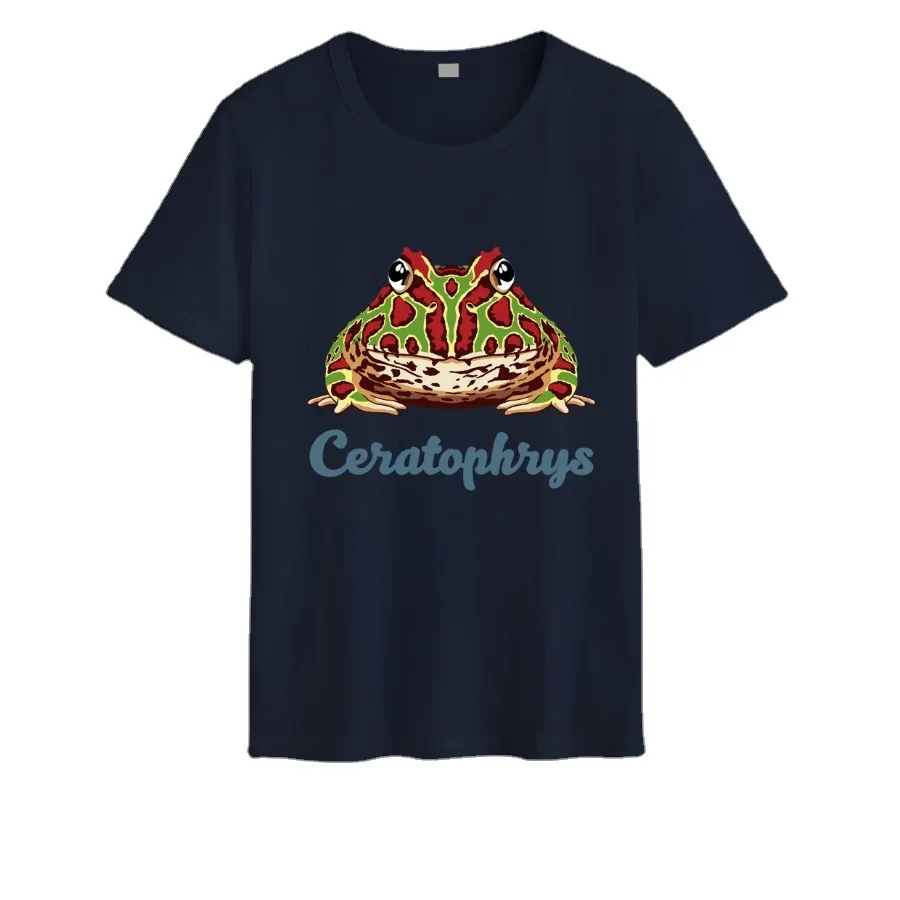 

Natural Creature Amphibians Reptile Pet Ceratophrys T-Shirt. Summer Cotton O-Neck Short Sleeve Mens T Shirt New S-3XL