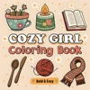 COZY GIRL Bold-easy Patterns Coloring Book for Adults Cute Drawing Book Perfect Gift for Party and Birthday 1