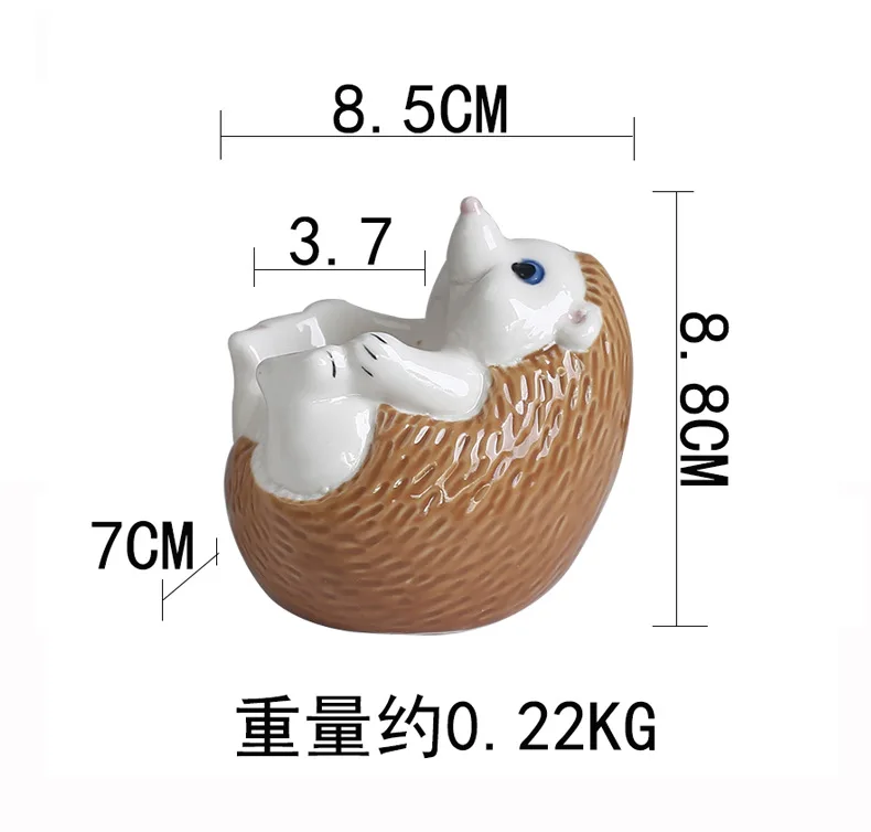 1PC Cartoon Animal Ceramic Egg Cup Easter Egg Stand Easter Tabletop Figurine for Hard Boiled Eggs Holder for Lunch Breakfast