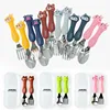 Tableware Cartoon Kids Spoon Fork Set Dessert Spoon for Children Fork Baby Gadgets Feed Kid Children's Cutlery for Kids Boxless 1