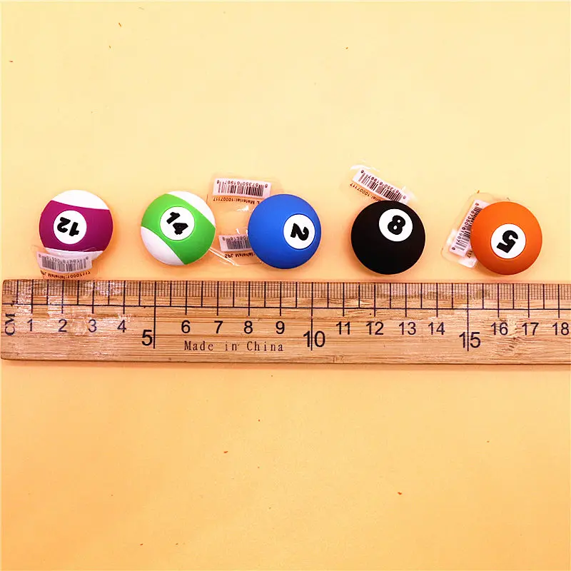 원래 1pcs 당구 모양 PVC 구두 매력 액세서리 3D 블랙 8 블루 2 오렌지 5 공 청바지 핀 상단 장식 버클