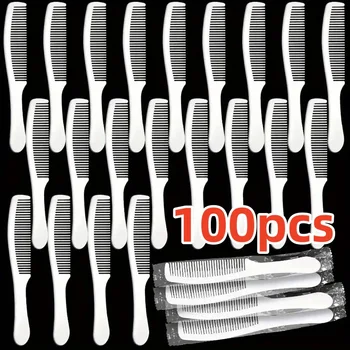 100 pettini usa e getta, confezionati singolarmente, viaggi e uso alberghiero, set pettini in plastica, viaggi, hotel, evitamento, case infermieristiche, carità, chiesa, adatto a vari luoghi 1