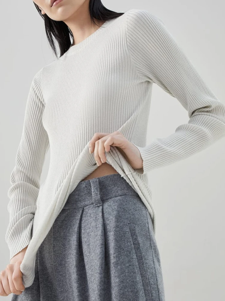 

Autumn B*C Women's Pullover Sweater O-Neck Long Sleeve Light Thin Wool Knitted Sweaters Female Bottoming Shirt Top's