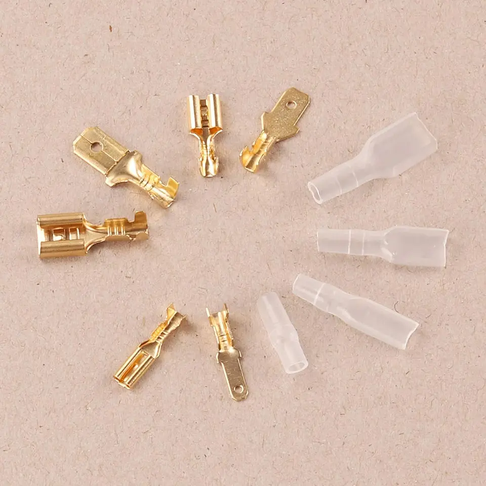 Electrical Crimp Terminals 270PCS - 2.8mm-4.8mm-6.3mm Insulated Spade Connectors Male Female Assorted Kit for Vehicle DIY image 4