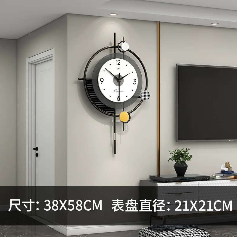 Hanging Clock Simple and Atmospheric Living Room Fashionable Restaurant Porch Wall Background Decoration Art wall clock