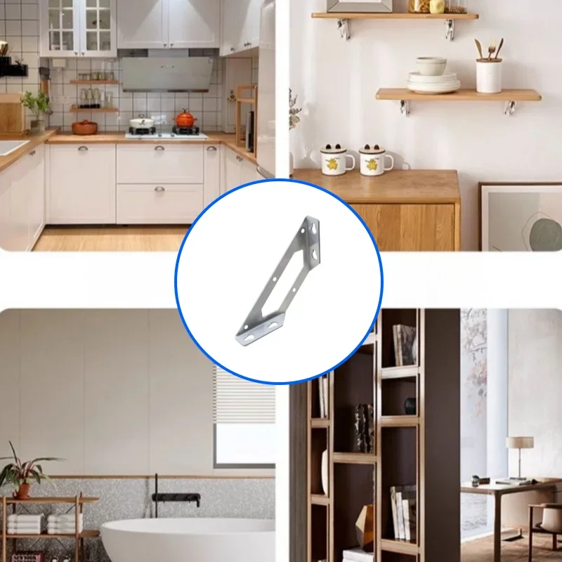 Furniture Hardware 5.63-inch triangular support frame furniture bracket universal corner code fastener for Tables Chairs Beds