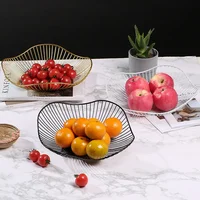 Fruit Basket Durable Metal Wire Storage Bowl Nordic Style Iron Home Snacks Bread Dining Table Indoor Cosmetic Storage Basket 2