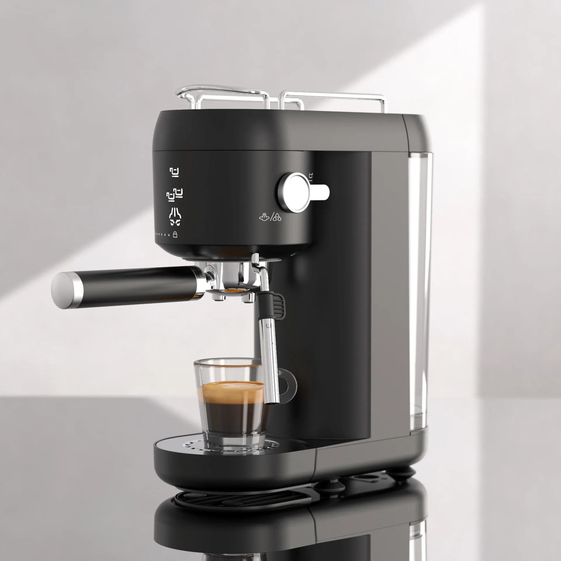 Small Italian semi-automatic espresso machine milk foam integrated machine 3