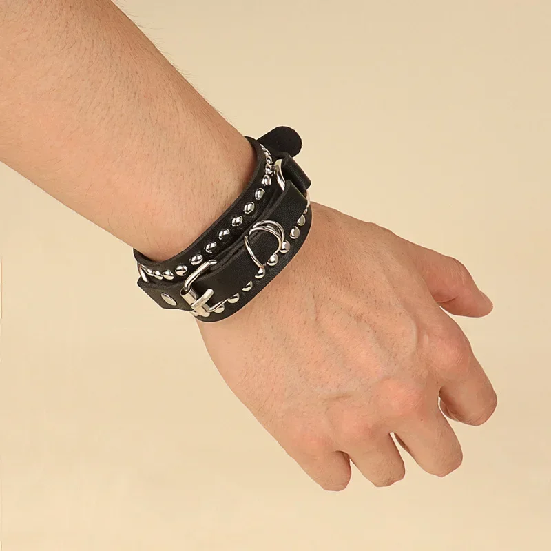 Punk Hip Hop Rock PU Leather Bracelet