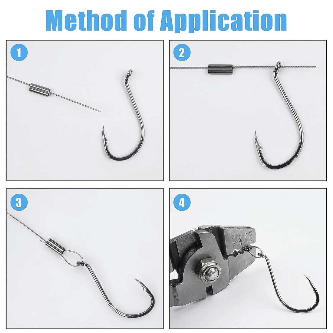 200Pcs 압착 낚시 슬리브 구리 이중 압착 낚시 튜브 낚시 라인 압착 슬리브 와이어 리더 태클 낚시 커넥터