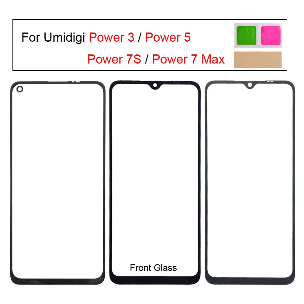 

Панель сенсорного экрана для Umidigi Power 3 Power5, передняя стеклянная панель для Umidigi Power 7S / 7 Max, бесплатная доставка