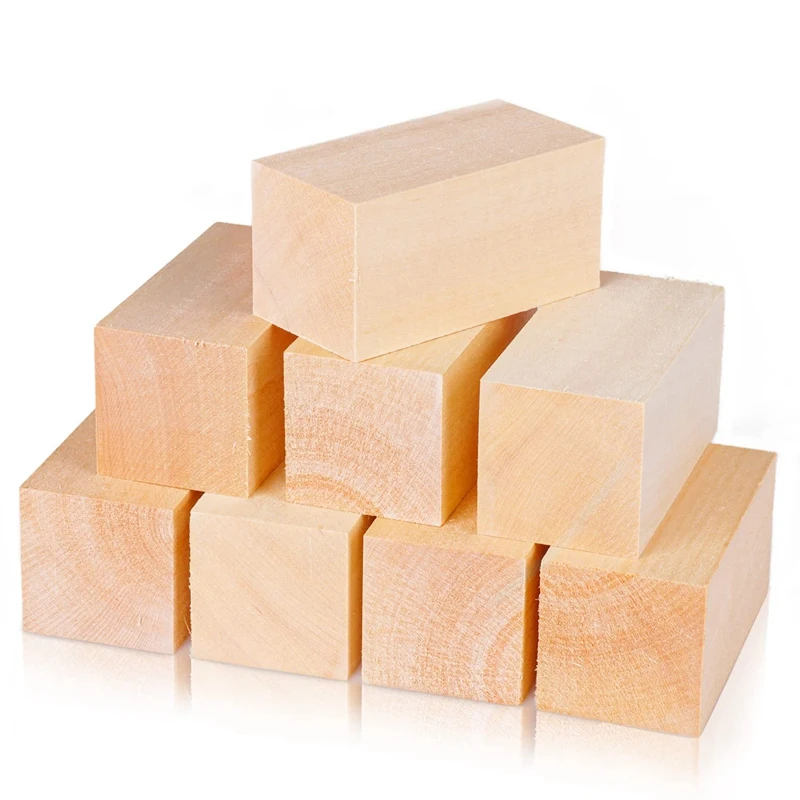 Basswood Carving Blocks 4 X 2 X 2 Inch,Large Whittling Wood Carving Blocks Kit For Kids Adults Beginners Or Expert cnc wood router Woodworking Machinery