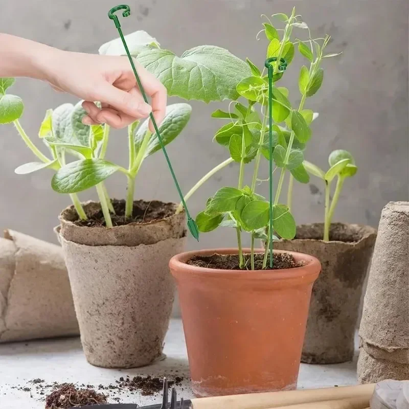 Plastic Plant Supports Sticks Flower Stand Reusable Protection Fixed Tools Gardening Supplies Vegetable Holder Bracket 10/1pcs Plastic Plant Supports Plant Support Stick