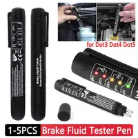1-5Pcs Mini Brake Fluid Tester Pen 5 LED Car Auto Vehicle Tools Diagnostic Tools for Dot3 Dot4 Dot5 Brake Fluid Testing Tool 1