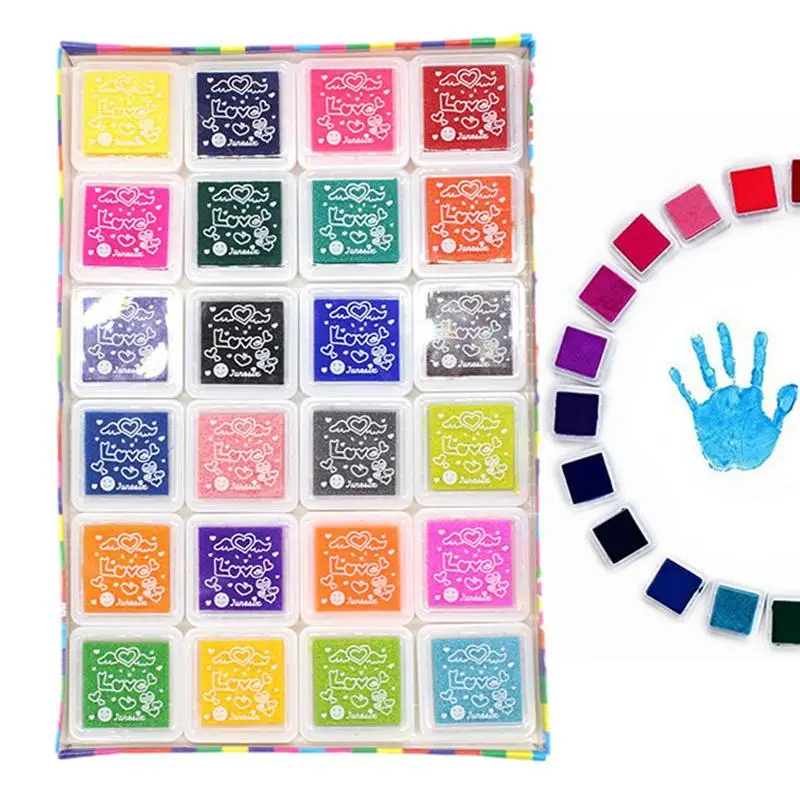 

Ink Pad For Fingerprints Durable Ink Pad Set Ink Pads For Rubber Stamps Kids Toddlers Adults DIY Stamp Pad For Rubber Stamps