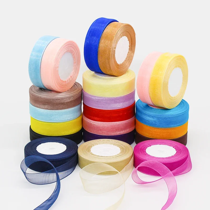 Organza Chiffon Ribbon for Decoration and Crafting - 50 Yards