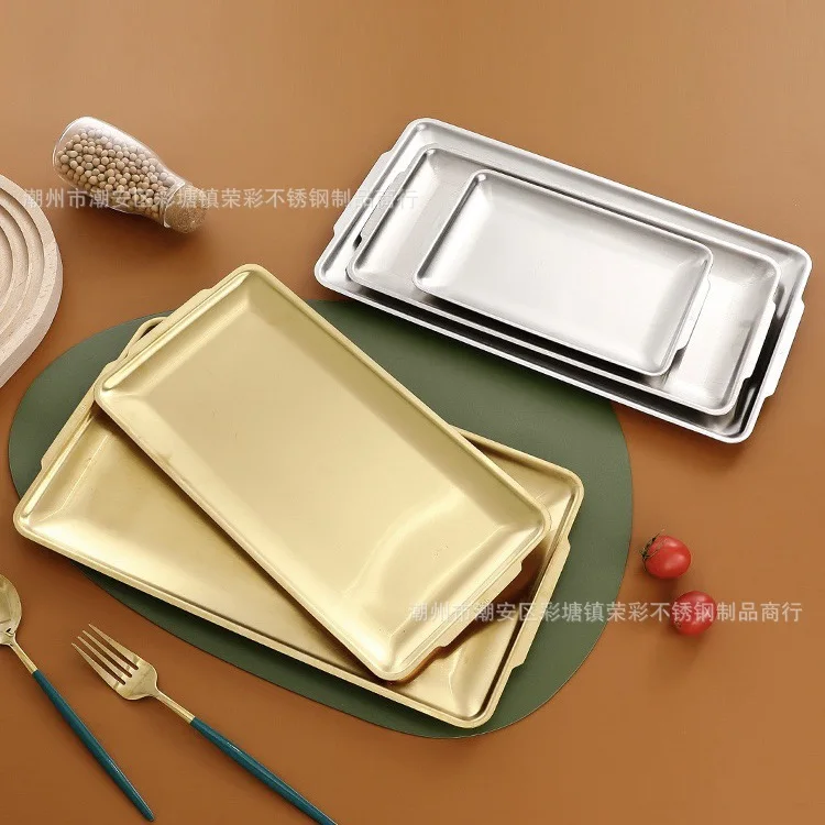 https://ae01.alicdn.com/kf/S3dcb8708fb9443458975250deb16511aF/Korean-304-stainless-steel-rectangular-plate-golden-handicraft-decoration-tray-barbecue-flat-bottom-western-food-snack.jpg