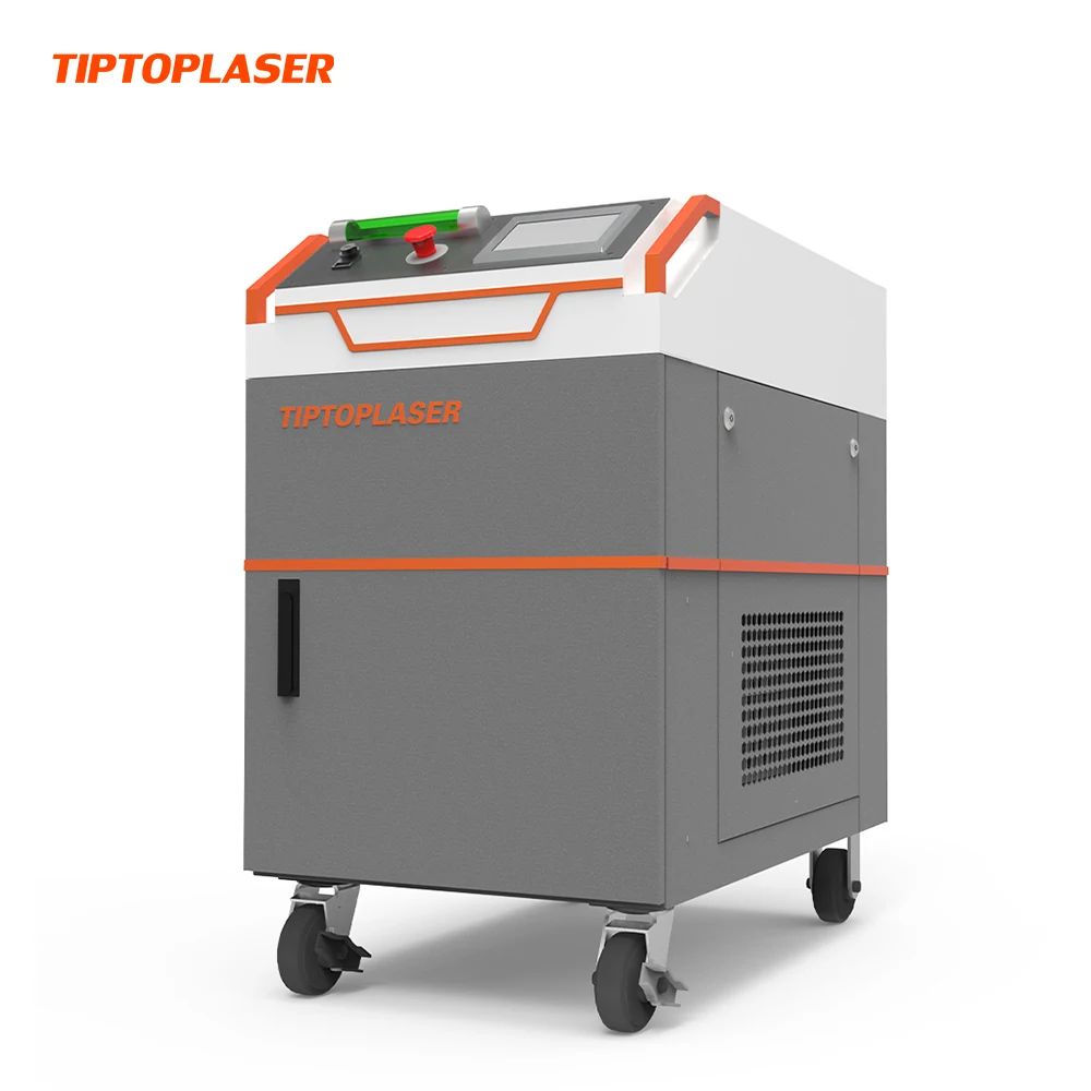

TIPTOPLASER 200W 300W paint coating cleaning pulse laser for auto parts clean paint rust laser cleaning stone oil machine
