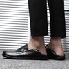 Men's Lightweight Slip-On Leather Shoes Soft Bottom Two-Layer Cowhide Wear-Resistant Driving Casual Loafers